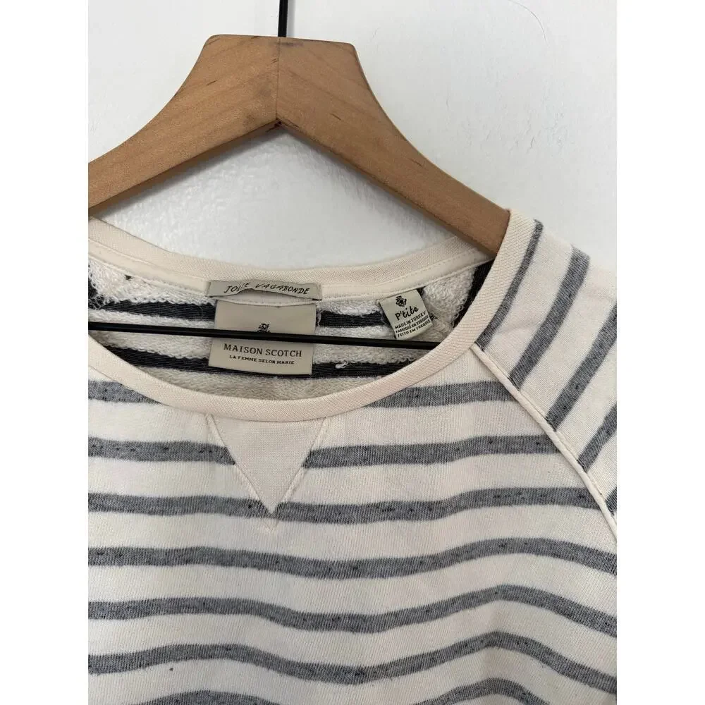 Scotch & Soda Women's Blue Stripe Pullover Sweater Cotton Size XS